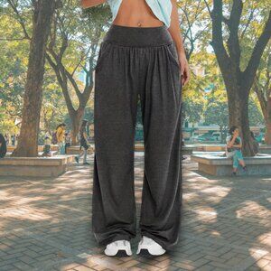 Super Baggy Comfy Ultra Soft Stretchy Jesey Knit Bouncy Flare Wide Leg Pants